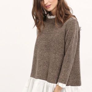 Frill Neck and Hem Sweater